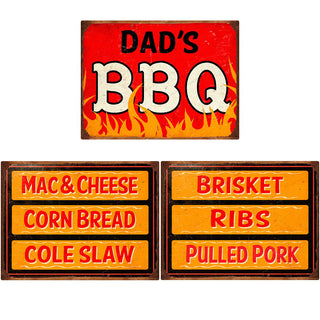 Dads BBQ Southern Menu Wall Decal Set