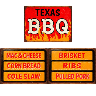 Texas BBQ Southern Menu Wall Decal Set