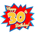 Happy 30th Birthday Party Wall Decal