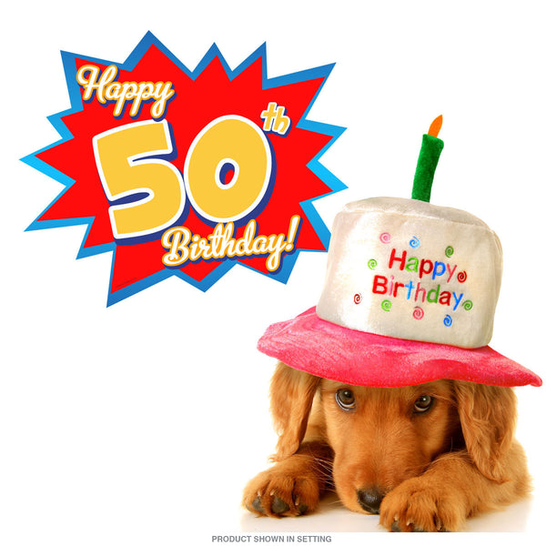 Happy 50th Birthday Party Wall Decal