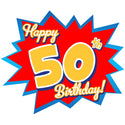 Happy 50th Birthday Party Wall Decal