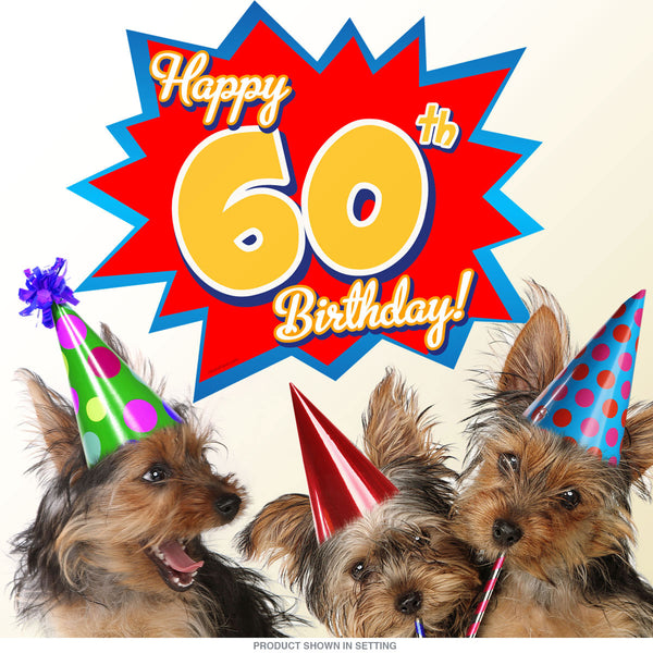 Happy 60th Birthday Party Wall Decal