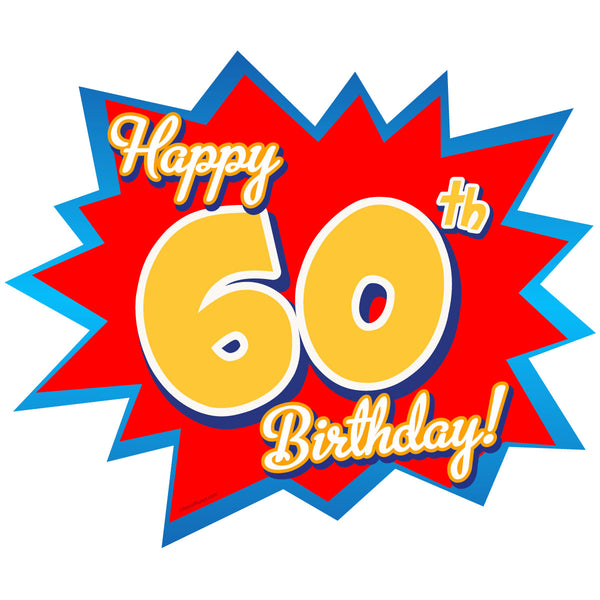 Happy 60th Birthday Party Wall Decal