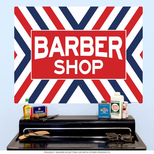 Barber Shop X Stripes Wall Decal