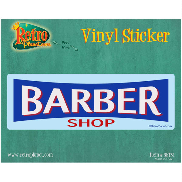 Barber Shop Entrance Vinyl Sticker