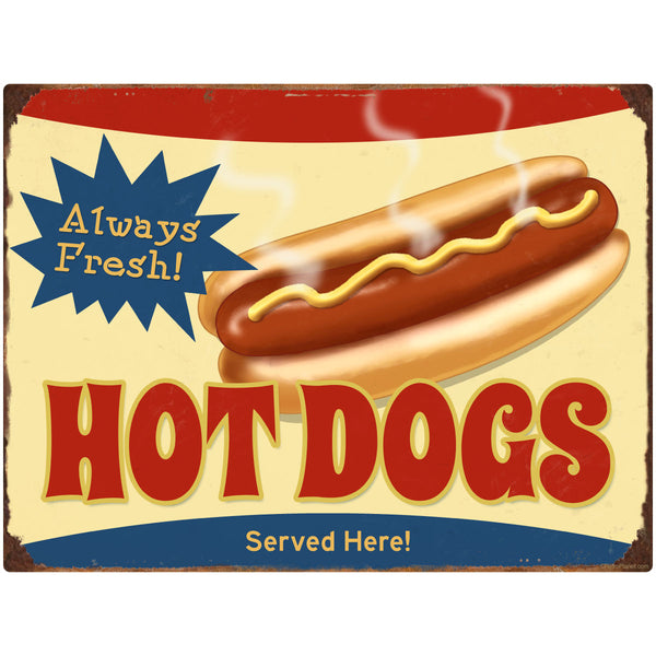 Fresh Hot Dogs Served Here Wall Decal