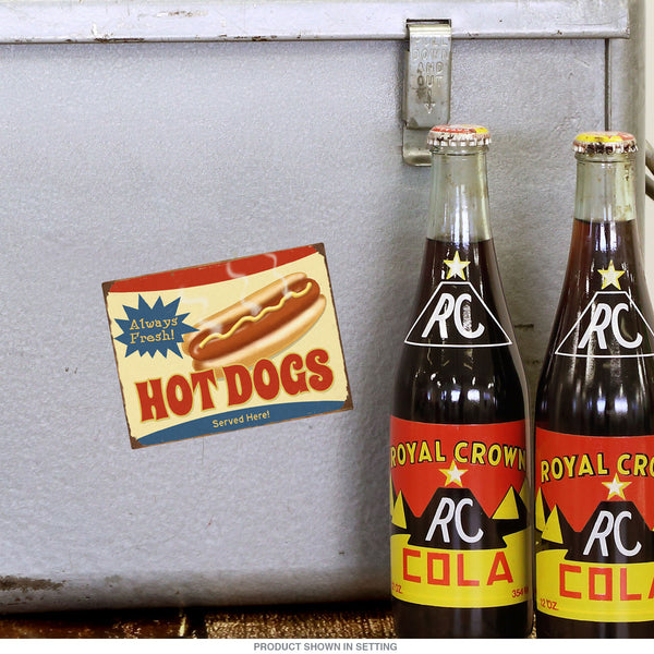 Fresh Hot Dogs Served Here Vinyl Sticker