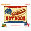 Fresh Hot Dogs Served Here Vinyl Sticker