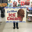 Eat More Ice Cream Chocolate Cone Wall Decal