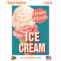 Home Made Ice Cream Parlor Cone Vinyl Sticker
