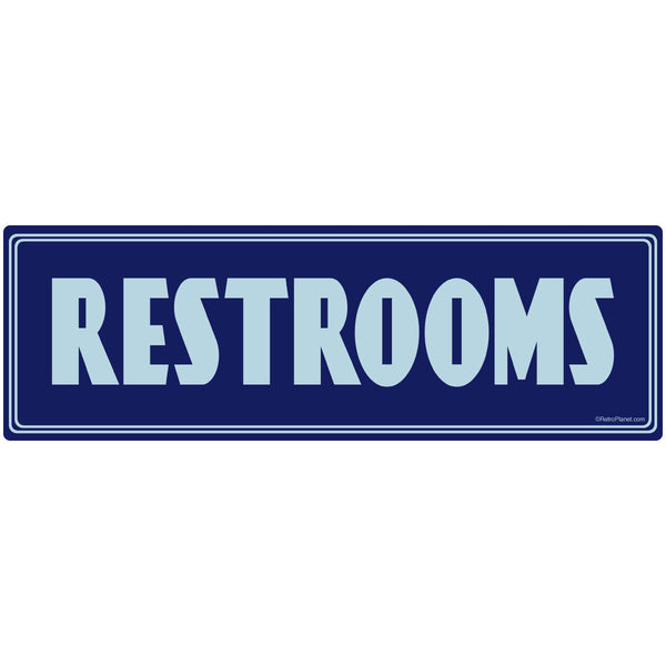 Restrooms Modern Deco Style Wall Decal