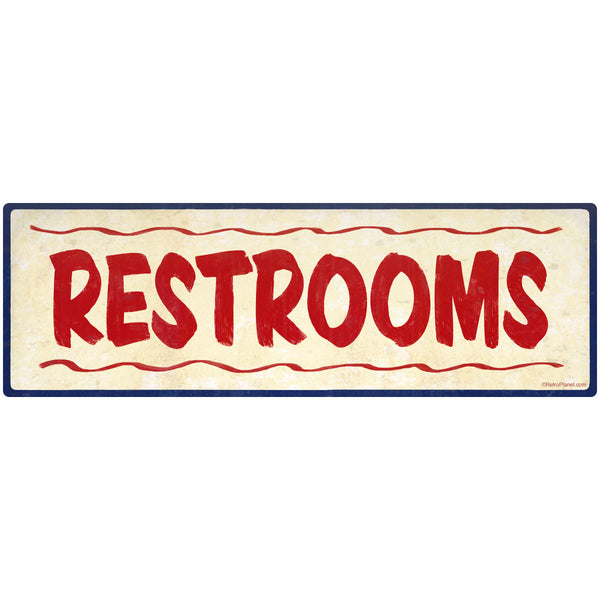 Restroom Hand Painted Style Wall Decal