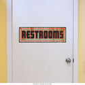Restrooms Gas Station Style Wall Decal