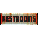 Restrooms Gas Station Style Wall Decal