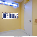 Restrooms Distressed Unisex Wall Decal
