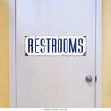 Restrooms Distressed Unisex Wall Decal