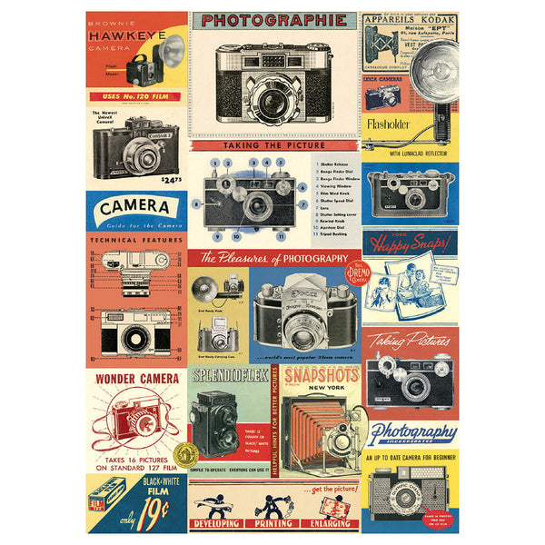 Camera Photography Wrapping Crafting Mod Podge Paper Sheet