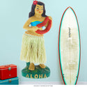 Hula Doll With Flower Lei Tiki Wall Decal