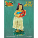 Hula Doll With Flower Lei Tiki Vinyl Sticker