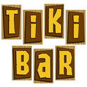 Tiki Bar Letters Tropical Wall Decal Set