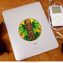 Happy Hawaiian Tiki God Vinyl Sticker
