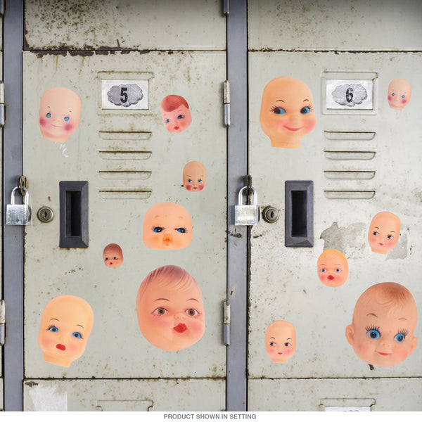 Creepy Doll Heads Vinyl Sticker Set of 21