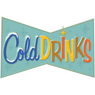 Cold Drinks Soda Fountain Floor Graphic