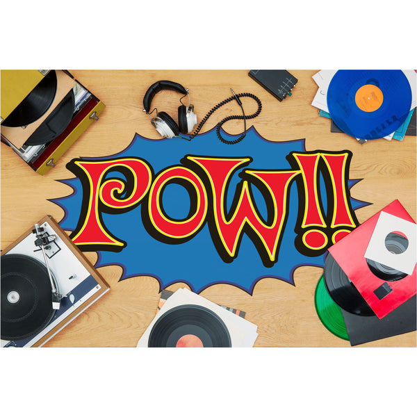 Pow Comic Book Sound Cut Out Floor Graphic