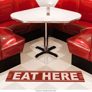 Eat Here Vintage Style Floor Graphic