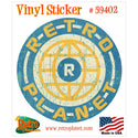 Retro Planet Brand Globe Logo Vinyl Sticker