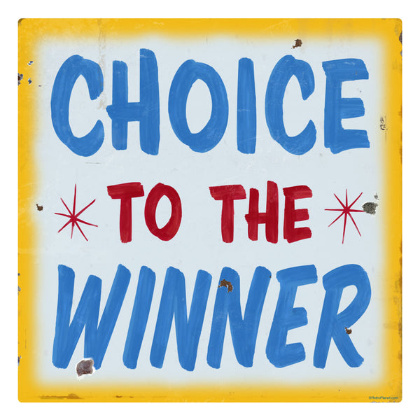 Choice to Winner Yellow Carnival Game Wall Decal