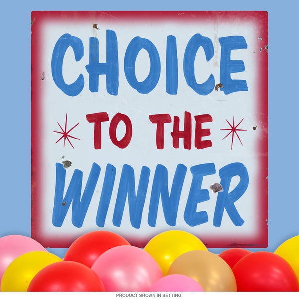 Choice to Winner Red Carnival Game Wall Decal