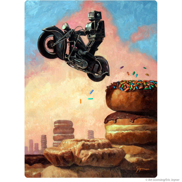 Robot Motorcycle Donut Dark Rider Again Wall Decal