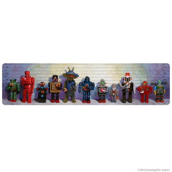 Robot Donut Thief Police Line-Up Wall Decal