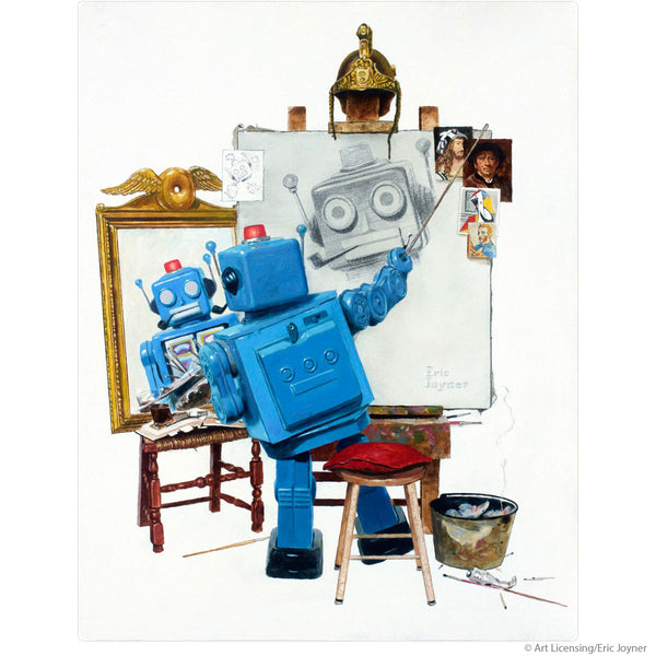 Robot Rockwell Style Selfie Wall Decal