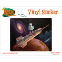 Robot Space Ship Rocket Surfer Vinyl Sticker