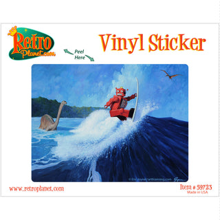 Dinosaur Age Robot Surfer Joe Vinyl Sticker
