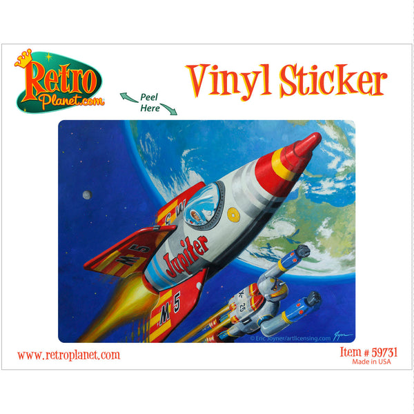 Robot Tin Toy Space Patrol Vinyl Sticker