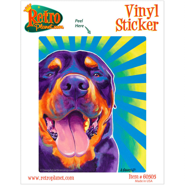 Duncan Rottweiler Dog Vinyl Sticker