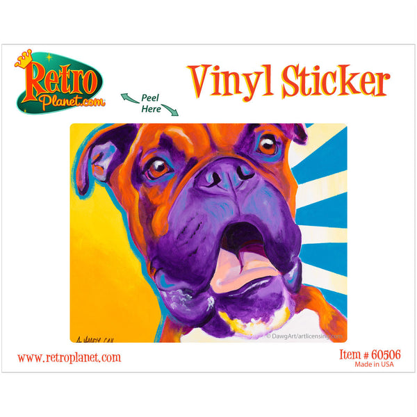 Chance Boxer Dog Vinyl Sticker
