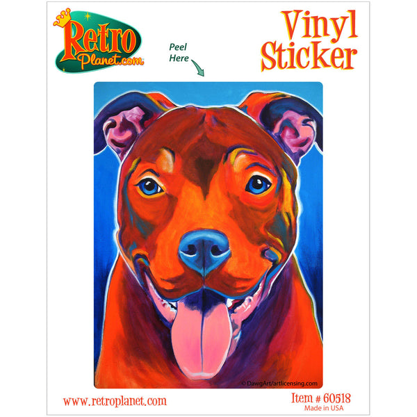 Jenny Pit Bull Dog Vinyl Sticker