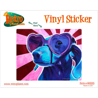 Puppy Love Weimaraner Dog Vinyl Sticker