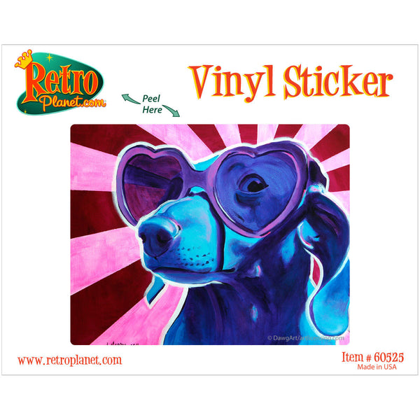Puppy Love Weimaraner Dog Vinyl Sticker