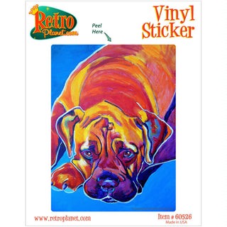 Sahara Boxer Dog Vinyl Sticker