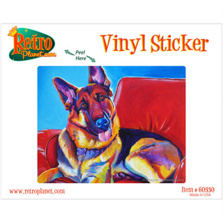 Zeke German Shepherd Dog Vinyl Sticker