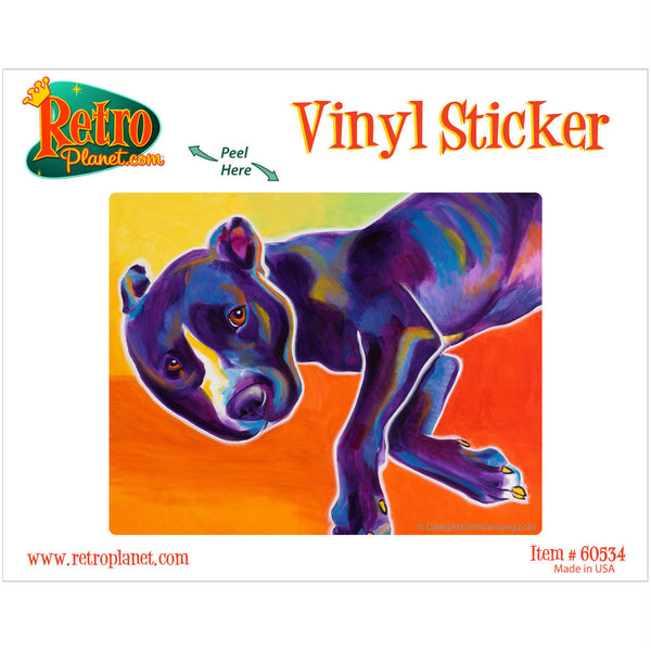 Izzy Pit Bull Puppy Dog Vinyl Sticker