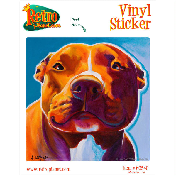 Scarlett Pit Bull Dog Vinyl Sticker
