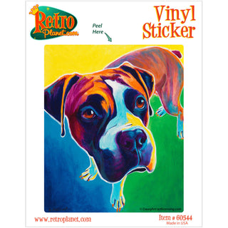 Leo Boxer Dog Vinyl Sticker