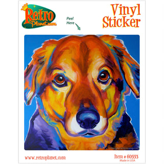 Riley Retriever Dog Vinyl Sticker