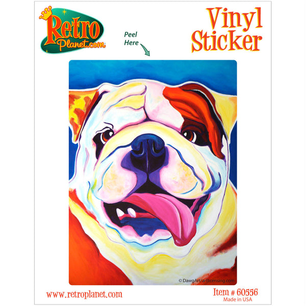 Bully Grin English Bulldog Dog Vinyl Sticker